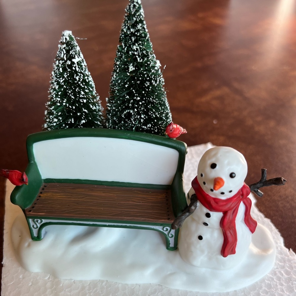 Dept 56 Village / “Our Own Village Park Bench” - Artist-signed / Special event